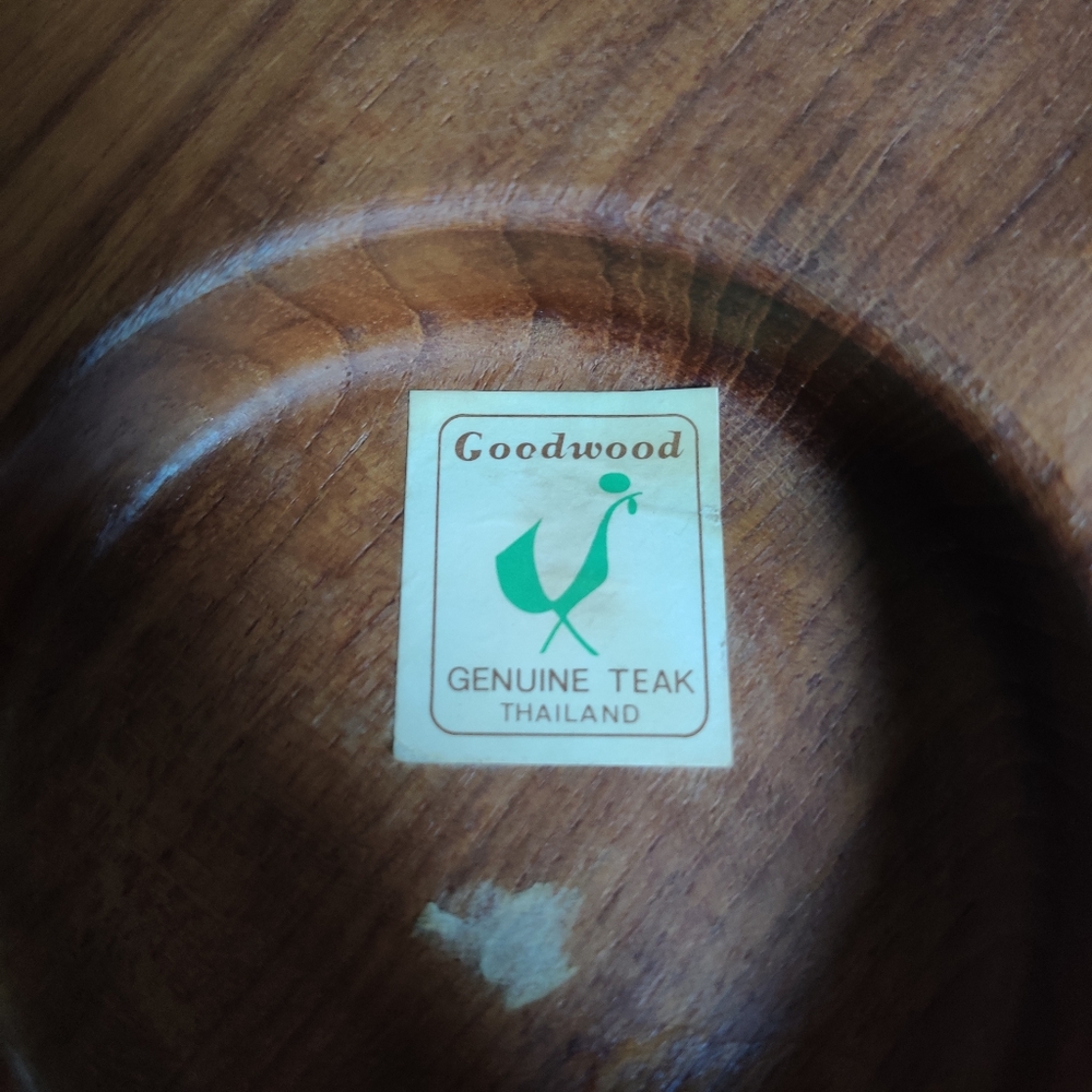 Vintage Goodwood Teak Wood Footed Board Base - Picture 3 of 6